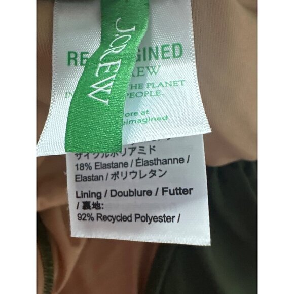 J.Crew Swimsuit Olive Green Women's One Sleeve swimsuit beach vacation resort - Picture 5 of 9